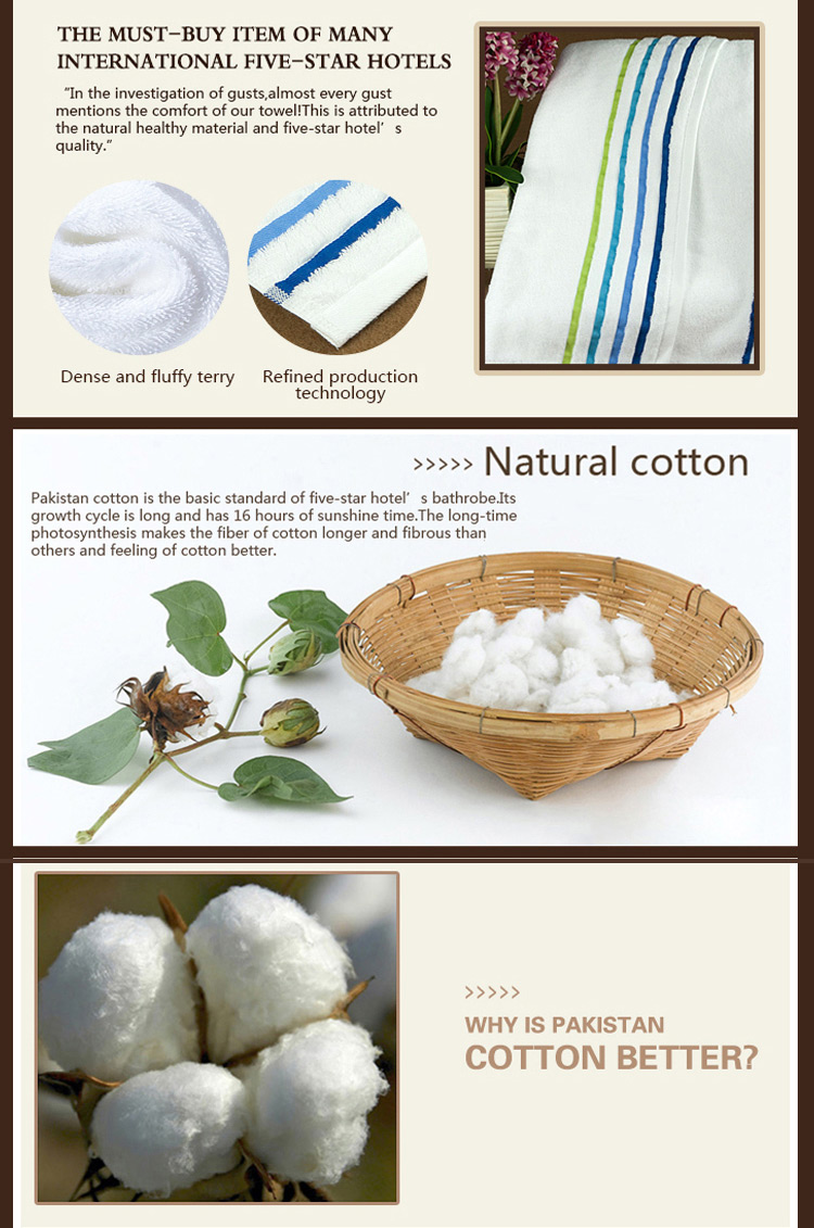 Professional Pure Cotton Patterned Towels