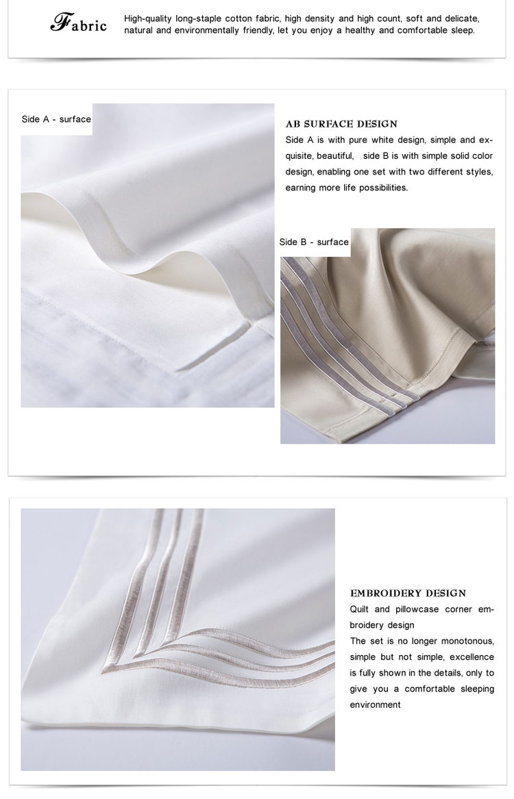 4PCS 100% Cotton Comforter Cover Queen