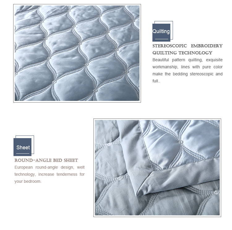 Premium Stitched 3 Piece Bed Cover 