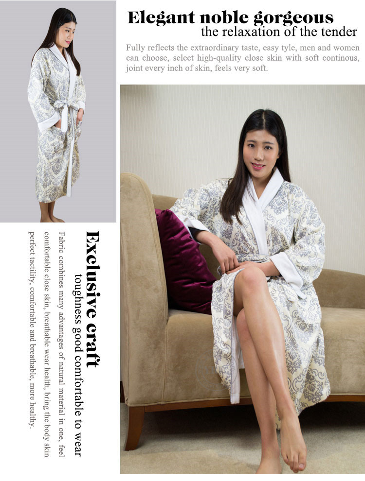 Men Sleepwear Flannel Kimono Bathrobe With Hood