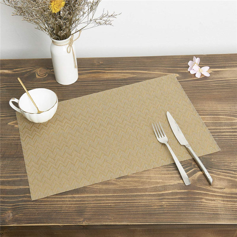 Party Beige Prismatic Placemats Oblong