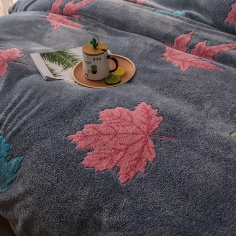 Ultra-soft Blankets Maple leaf Print Floral