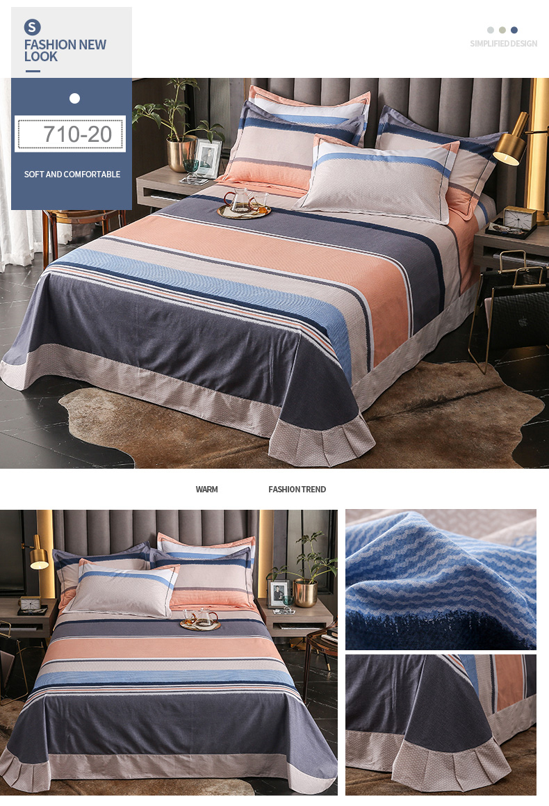 Sheet Set Comfortable For Printed