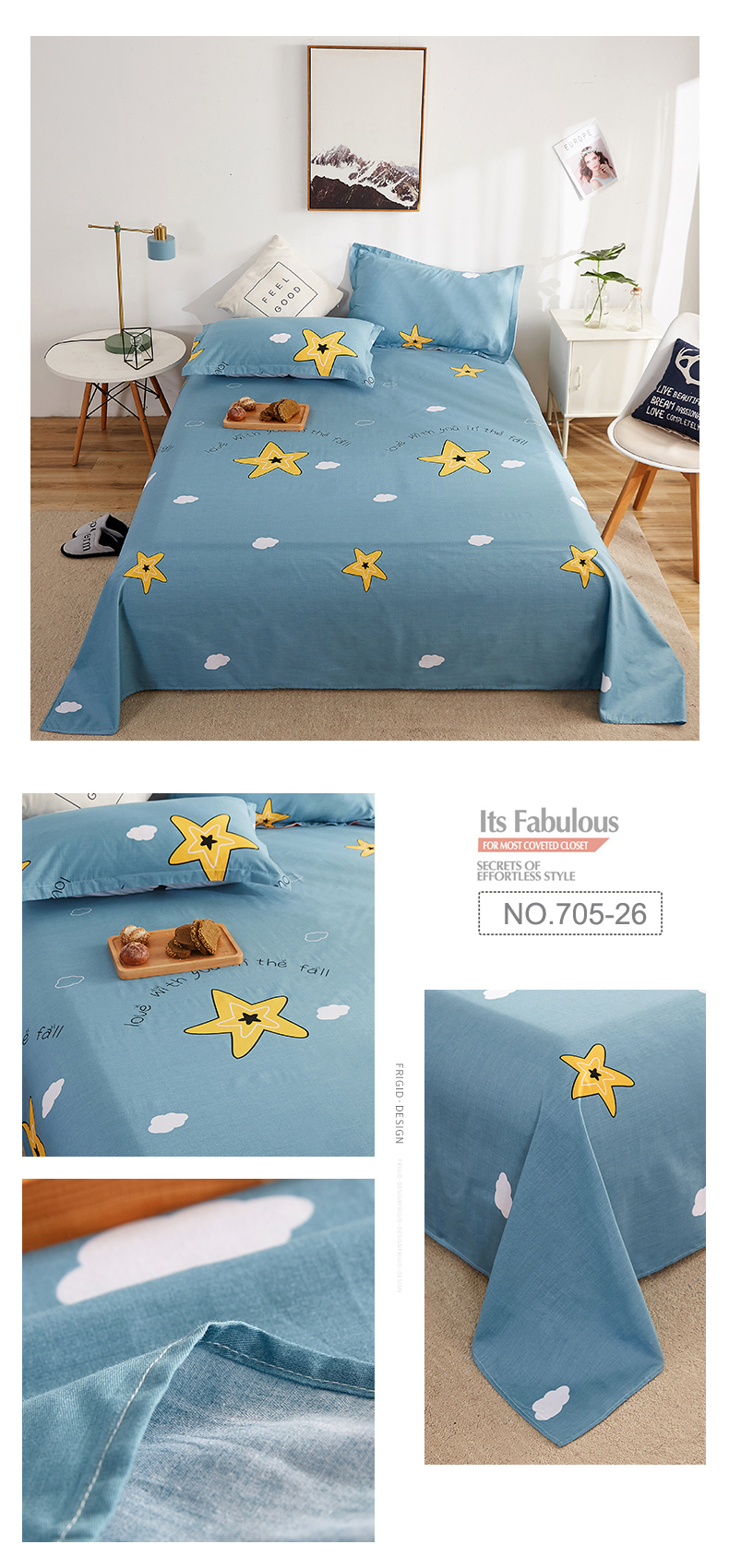 Bed Sheet Set For Printing Bedding