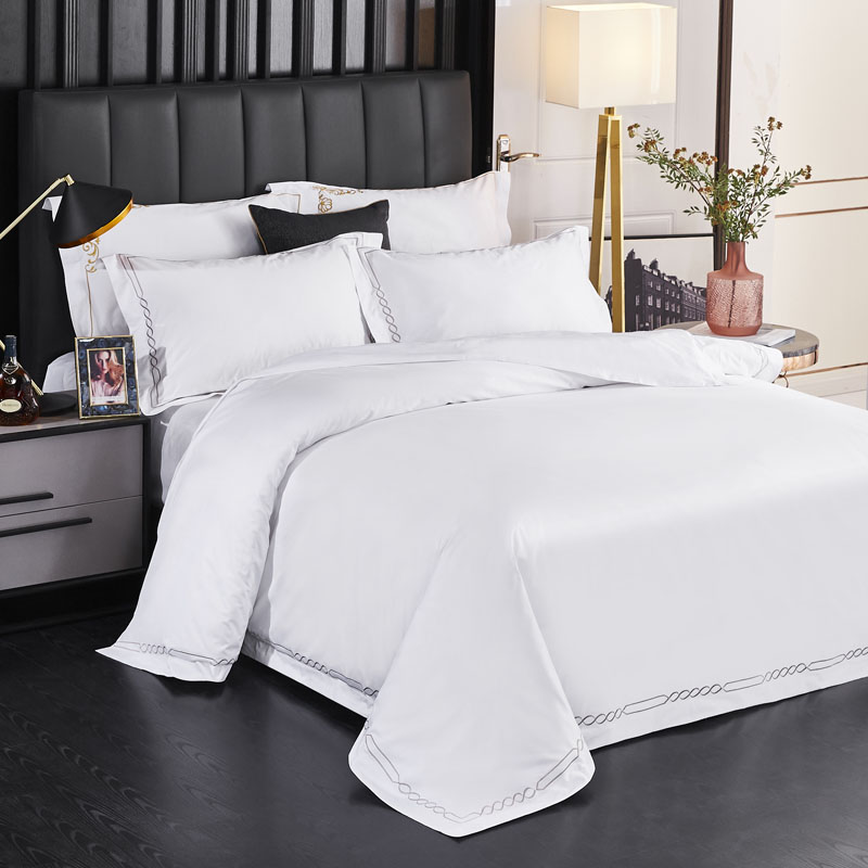 800 Count White Cotton Embroidered Sheets