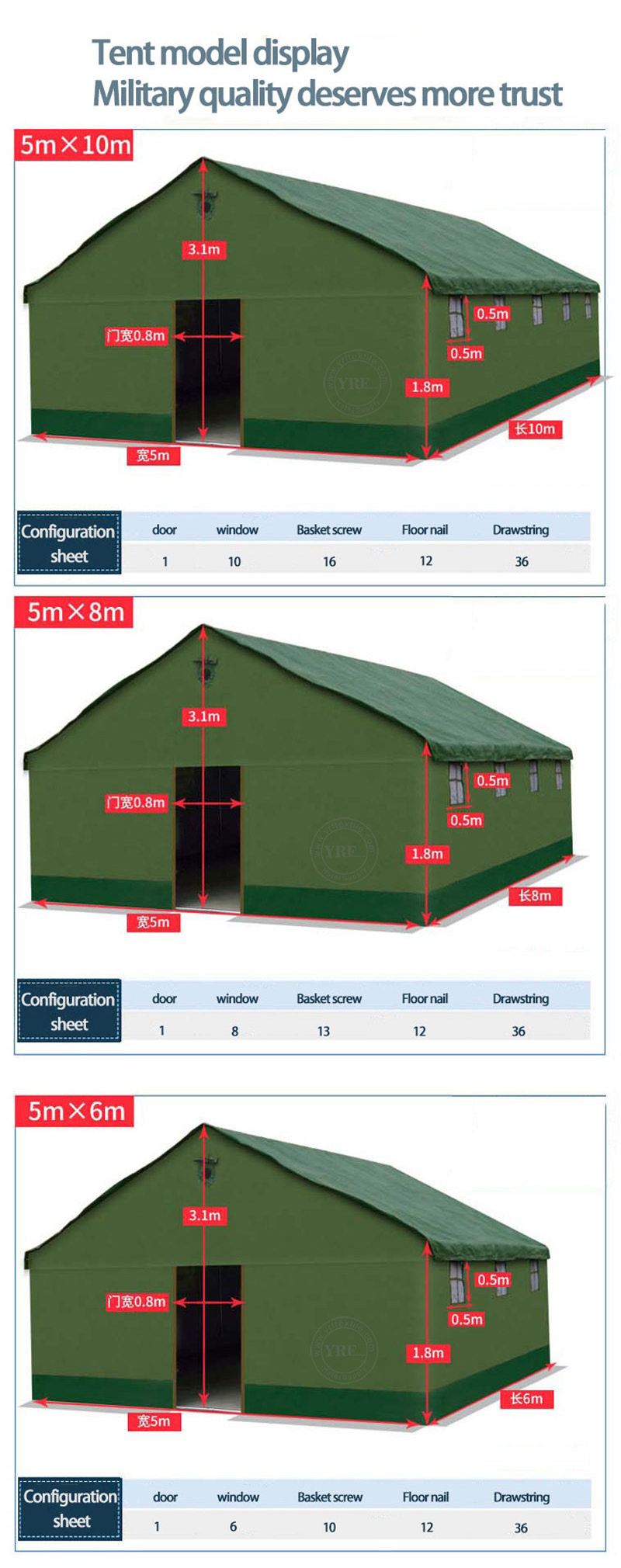 Family Camping Tent 10 Person