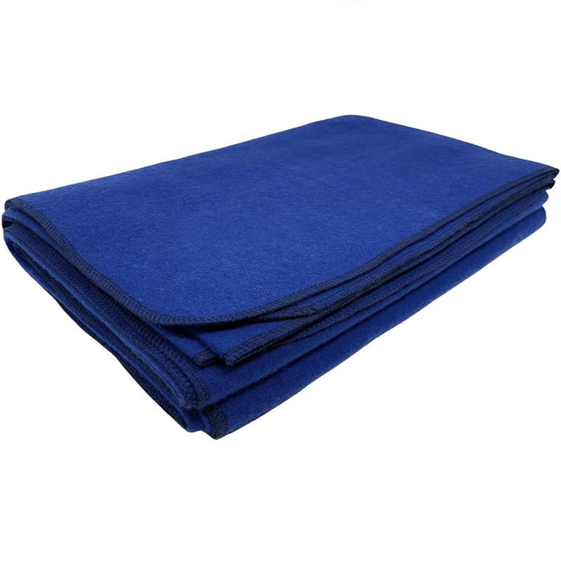 Blue 80% Wool Military Blanket with 8000+ Durable Uses