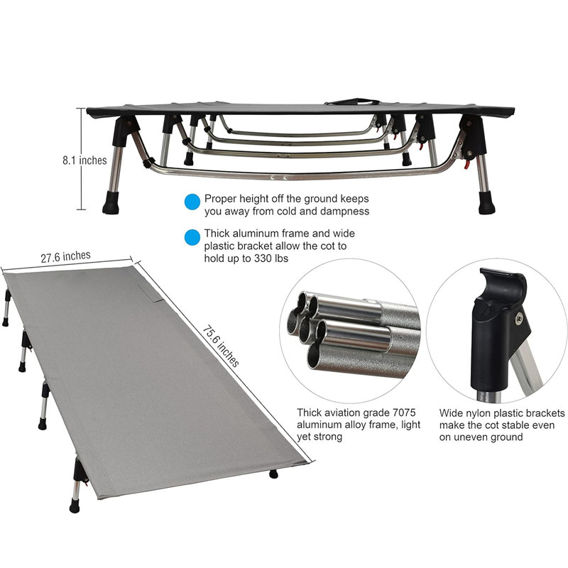 Outdoor military foldable bed