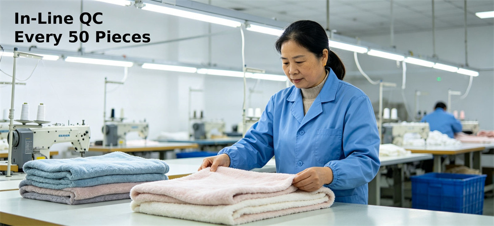 Relief blanket inline quality check for supplier production control and batch consistency review