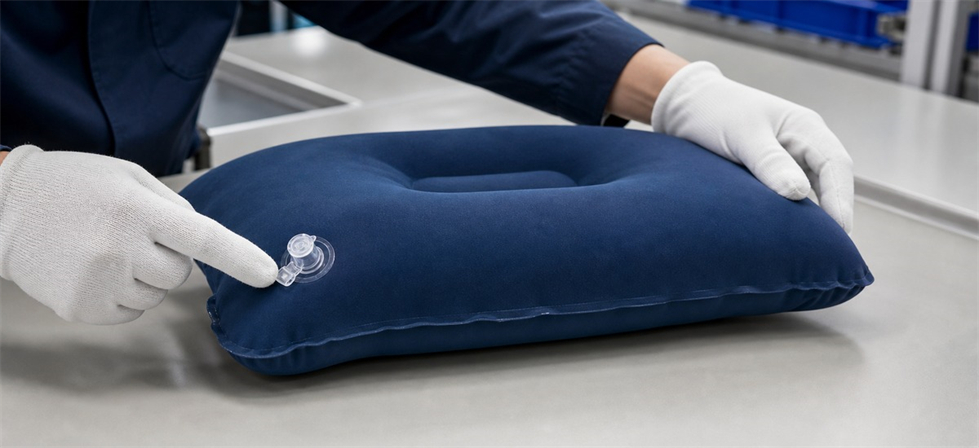 Emergency inflatable pillow application image for initial sourcing shown in a practical relief scenario for project supply planning