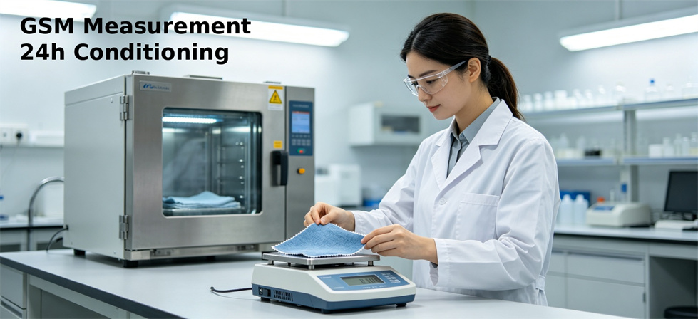 Relief blanket GSM measurement lab check for finished weight and batch verification Relief blanket GSM measurement lab check for finished weight and batch verification