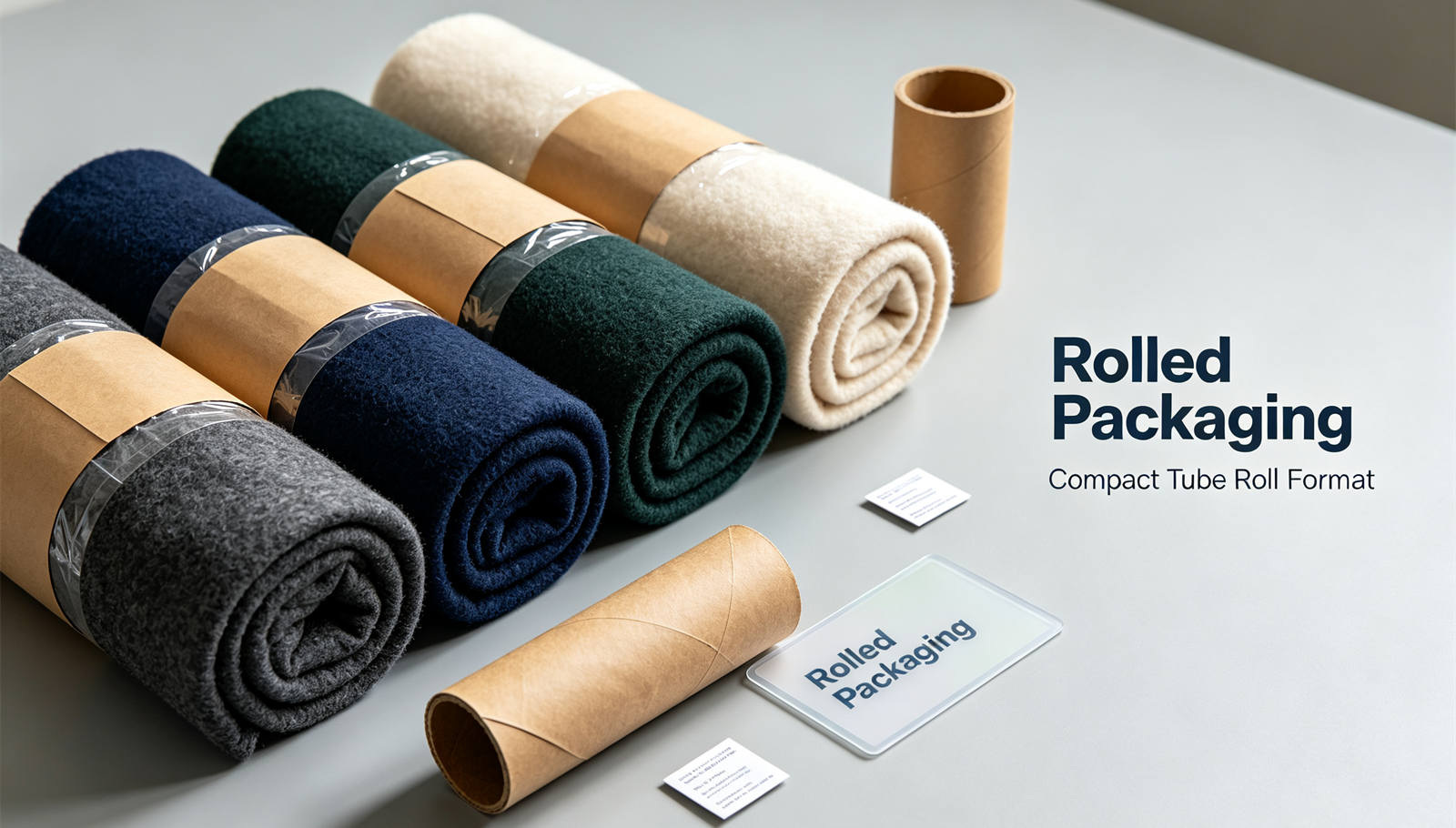 Emergency blanket packing presentation showing solid color beige package for institutional procurement review