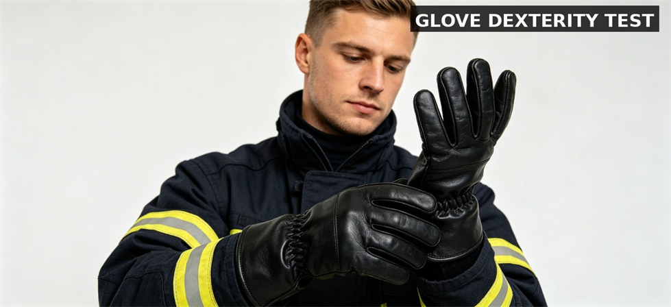 Firefighter gear glove dexterity for institutional procurement, inspection and supply planning