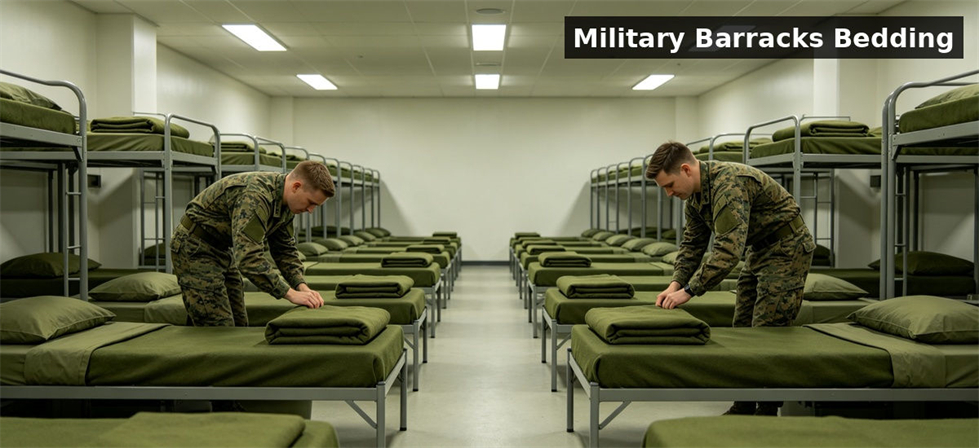 Military barracks olive green for institutional procurement, inspection and supply planning