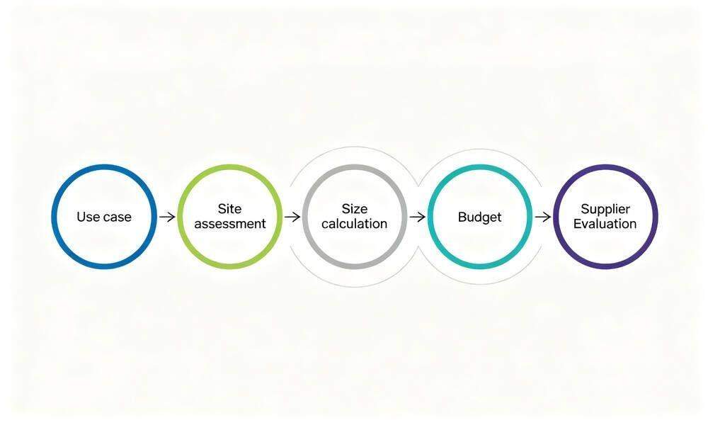 Five-step emergency tent selection process infographic for institutional buyers procurement guide