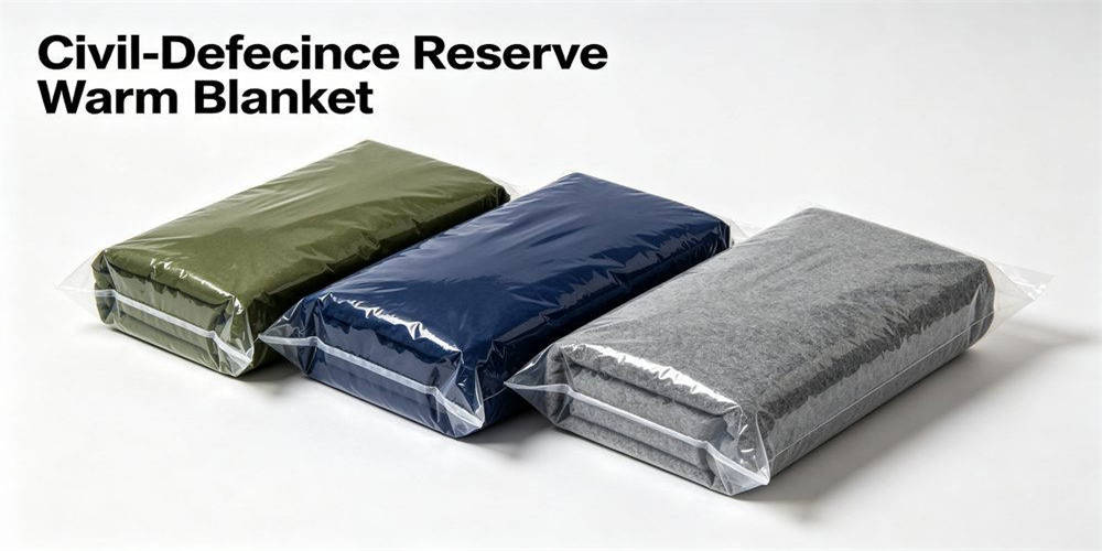 Civil defence reserve warm blanket for long-term storage and emergency preparedness