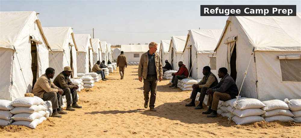Refugee camp tents sandbags flood protection for institutional procurement, inspection and supply planning Refugee camp tents sandbags flood protection for institutional procurement, inspection and supply planning