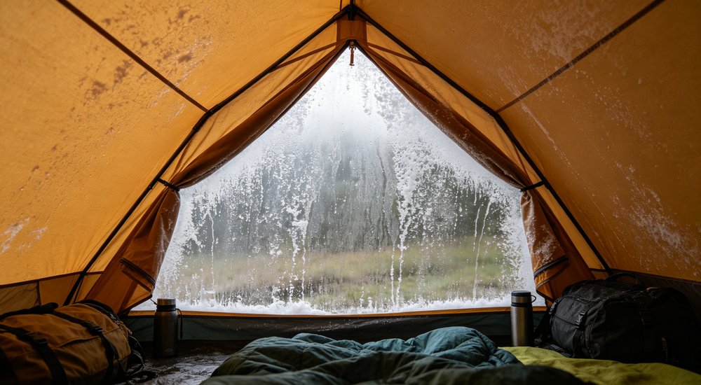 Emergency response tent captured during active deployment showing professional grade construction wind resistant frame and waterproof covering designed for long term use in challenging field conditions