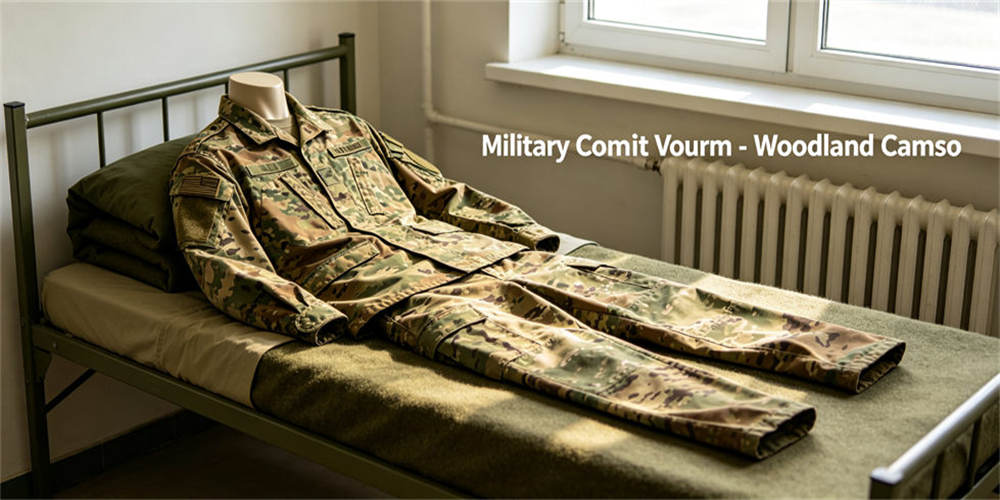 Woodland camouflage military combat uniform, outdoor concealment camouflage tactical outfit for forest field operations