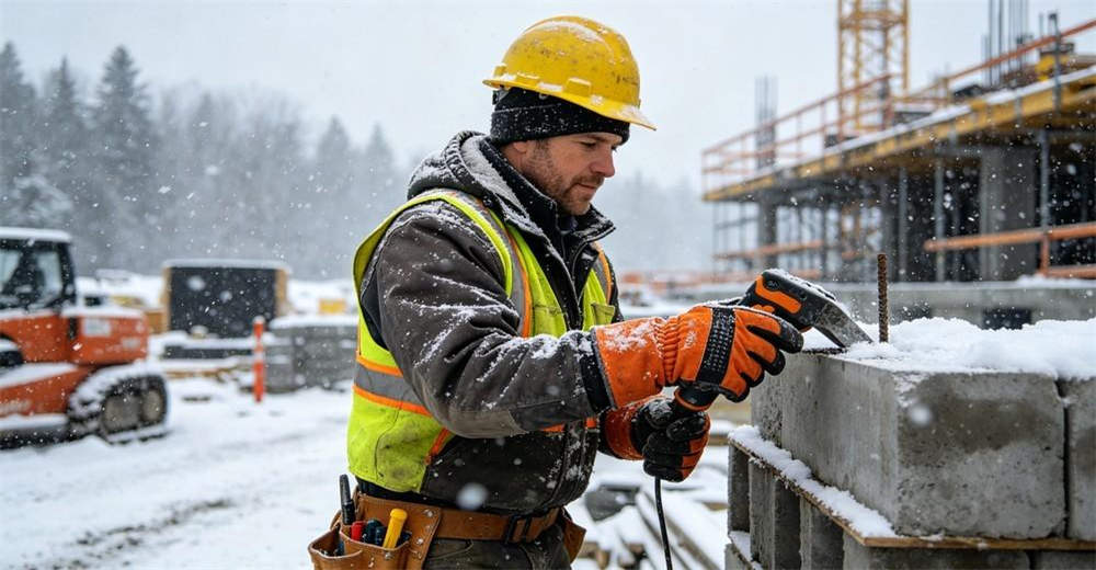 Snowy outdoor work gloves winter thermal cold weather safety gloves wholesale bulk supplier China