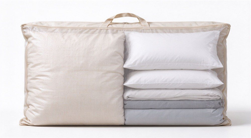 School bedding 4 piece set in woven carry bag for bulk school bedding orders, showing duvet, sheet, pillowcase and carry packaging for dormitory textile wholesale shipments School bedding 4 piece set in woven carry bag for bulk school bedding orders, showing duvet, sheet, pillowcase and carry packaging for dormitory textile wholesale shipments
