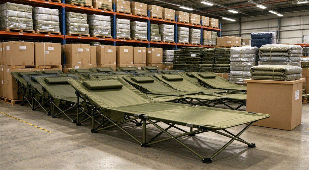 Portable olive green metal frame folding cots, stable heavy duty field rest beds for emergency use. Portable olive green metal frame folding cots, stable heavy duty field rest beds for emergency use.