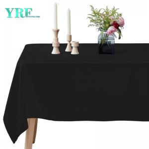 Oblong Tablecloth Pure Black Weddings 90x156 inch