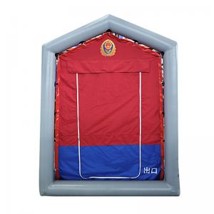 Red - blue PVC inflatable decon tent column YRF